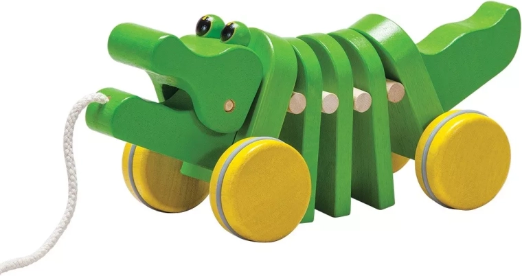 Dansende krokodil PlanToys – houten trekspeelgoed