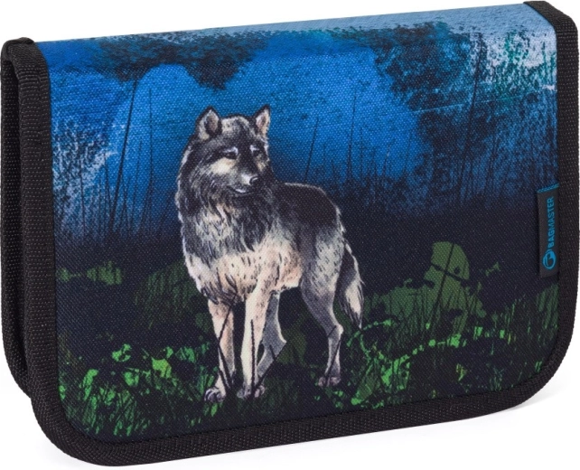 Bagmaster LUMI schooletui met wolvenmotief