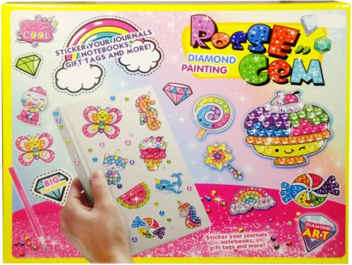 Mozaïeksticker met glinsterende steentjes