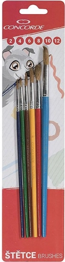 Set ronde penselen CONCORDE Color, 6 stuks