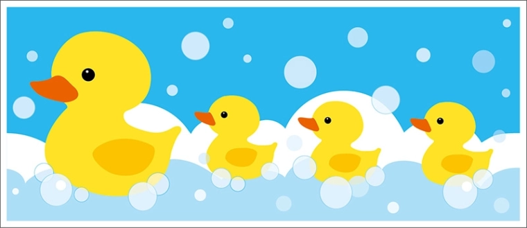 Decoratieve stickers Eendje