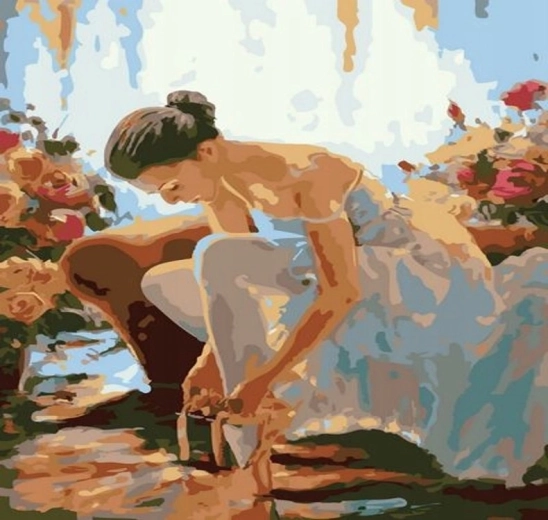 Schilderen op nummer Ballerina 40 × 50 cm