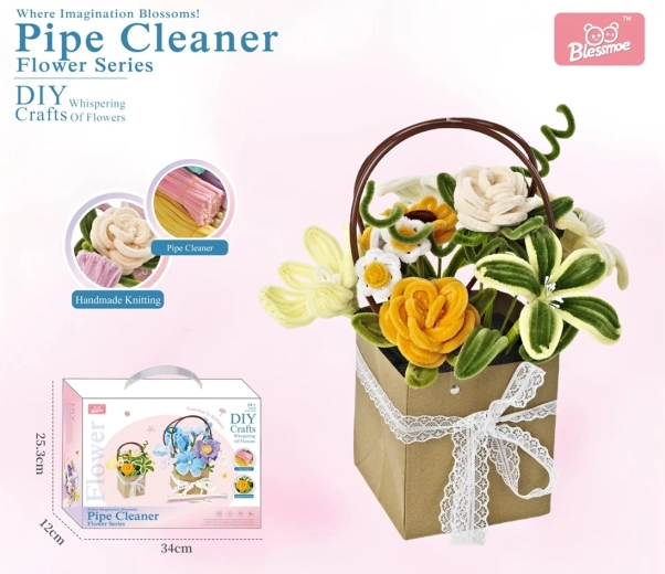 Creatieve DIY-set bloemenboeket voor kinderen