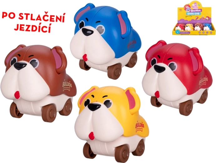 Rijdend hondje 7,5 cm – drukspeeltje voor kinderen