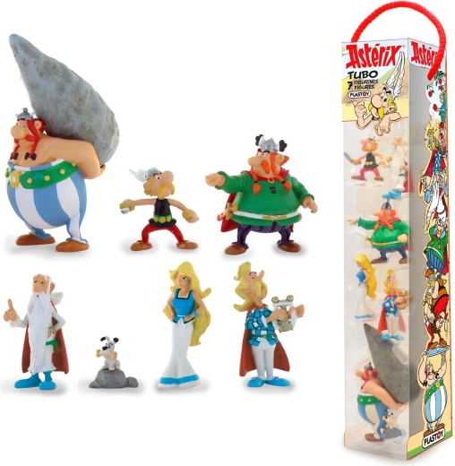 Asterix dorpsbewoners – koker (7 figuren)