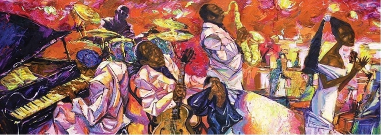 Panoramische puzzel ART PUZZLE Kleuren van de jazz 1000 stukjes