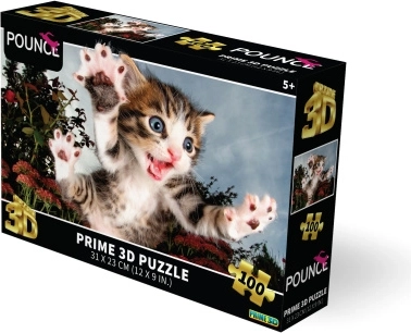 3D-puzzel – springend katje 100 stukjes