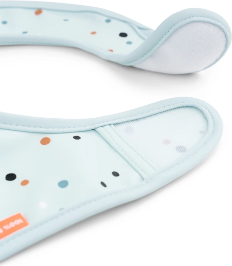 Done by Deer slabbetjes met klittenbandsluiting Elphee blauw 2 stuks