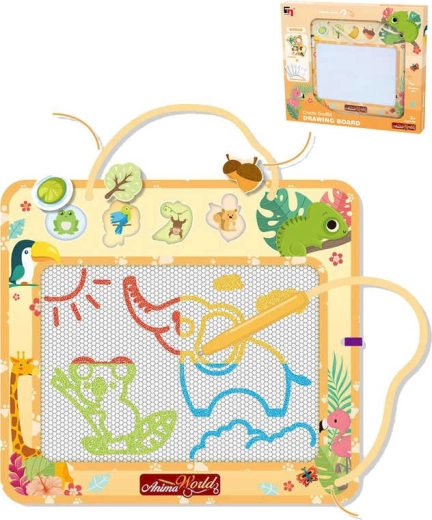 Magisch tekentablet met dieren, magische pen, 4 stempels en 18 kaartjes