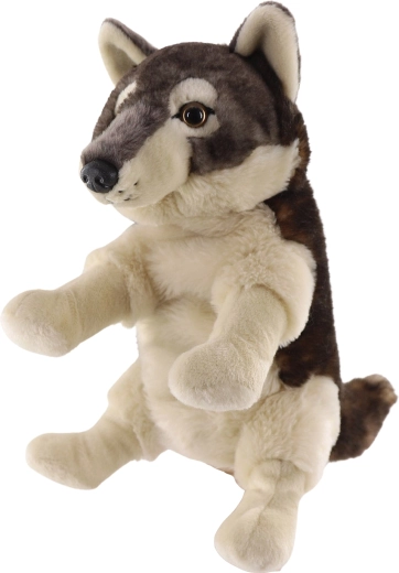 Handpop wolf 27 cm – pluchen handpopvriend