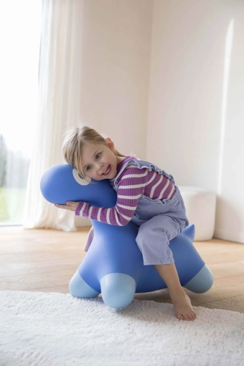 Quut springende opblaasbare dinosaurus Cosmic Blue