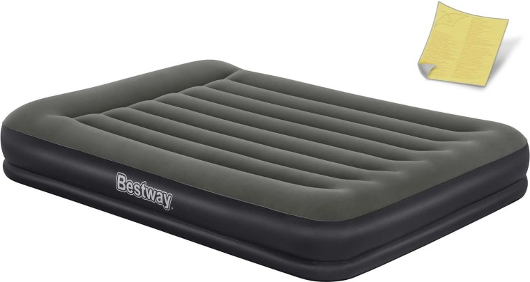 Tweepersoons opblaasbaar luchtbed BESTWAY 203 × 152 × 36 cm met velours toplaag