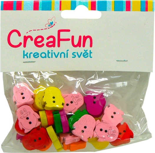 Houten kralen potlood 14 × 15 mm, 30 stuks