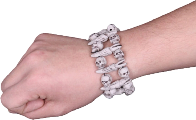 Partyarmband met schedels en hoektanden