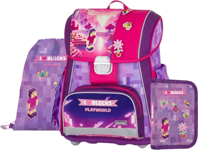 Školní set 3 ks Premium Playworld Girl van Oxybag