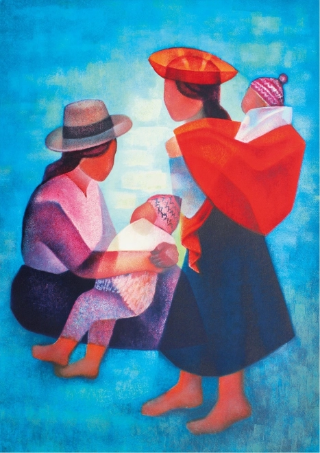 Puzzel BLUEBIRD Peruaanse familie – 1000 stukjes