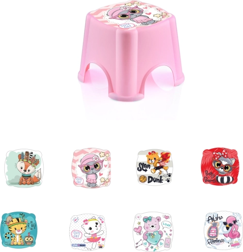 Kunststof kinderkrukje met sprookjesmotief