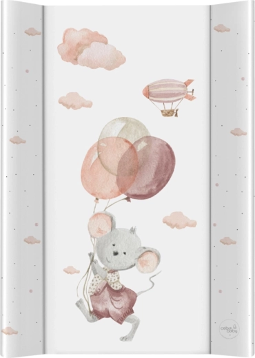 Ceba Baby aankleedkussen met stevige plank 50 × 70 cm basic mouse