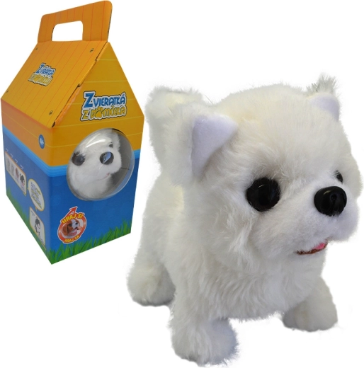 Lopende hondje Bibi op batterijen voor kinderen vanaf 3 jaar