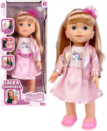 Lopende interactieve pop Natalia 40 cm