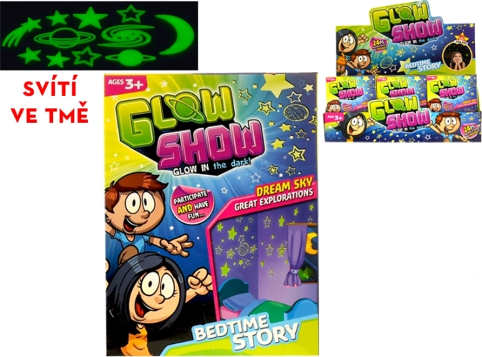 Gloeiende sterretjes voor muur en plafond – set van 15 stuks