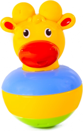 Onomvalbaar giraffespeeltje met belletje (roly-poly)