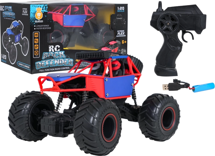 Terreinwagen met afstandsbediening CAPITAN blauw-rood
