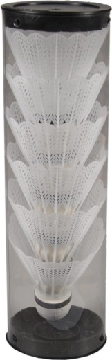 Set van 6 witte plastic mandjes