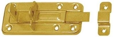 Grendel met mogelijkheid voor hangsluitslot 100 × 40 × 1,0 mm, geel verzinkt staal