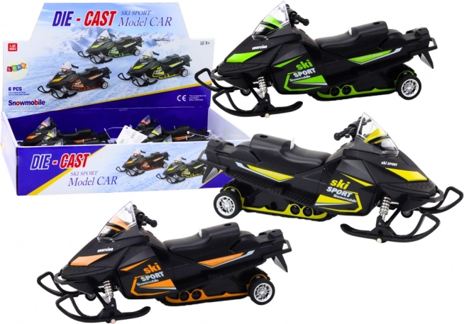 Sneeuwscooter 1:34 met frictie-aandrijving, licht en geluid