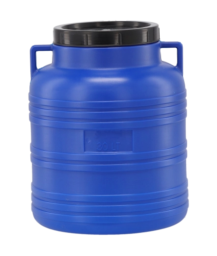Kunststof vat 30 l met deksel en handgrepen voor fermentatie en opslag van voedingsmiddelen