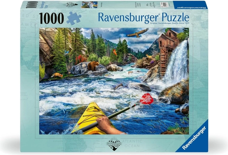 Ravensburger puzzel Wanderlust: Wildwatervaren – 1000 stukjes