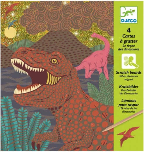 Djeco krasplaten Dinosaurussen