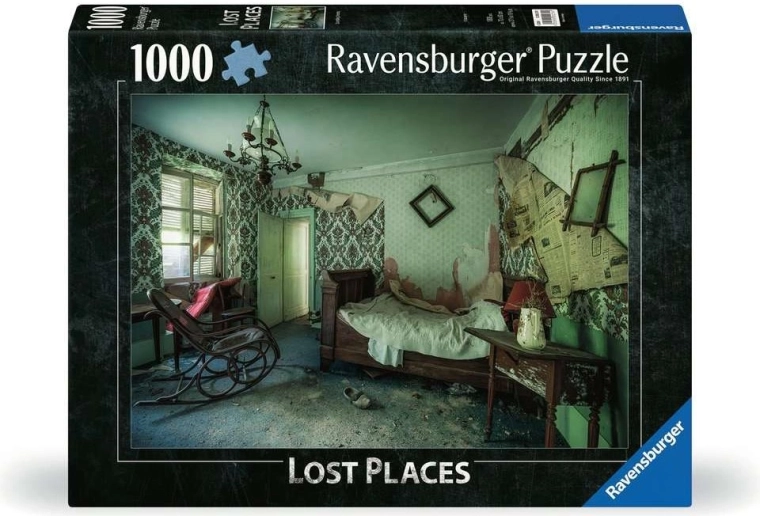 Ravensburger puzzel Verloren plaatsen: Groene slaapkamer 1000 stukjes