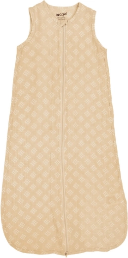 Lodger mousselinen slaapzak zonder mouwen hopper tribe muslin sand 86/98