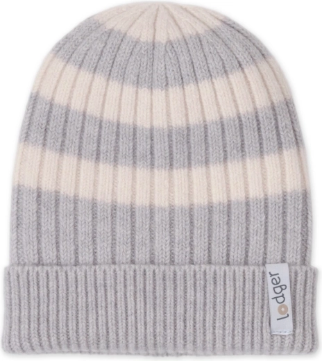 Lodger gebreide merino muts stripe storm (6–12 maanden)