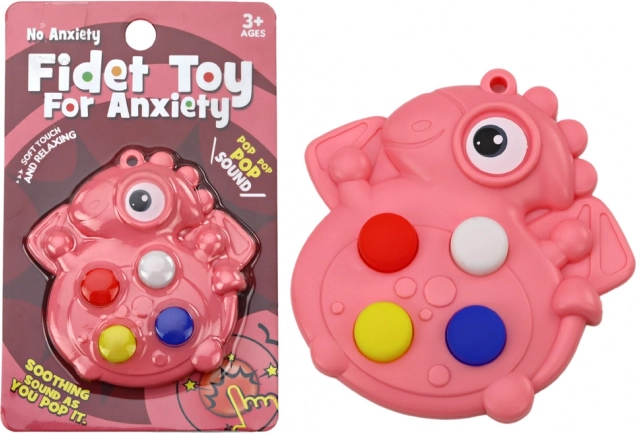 Roze dinosaurus Pop It antistress speeltje