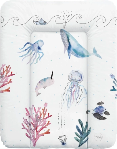 Ceba Baby aankleedkussen voor commode 70 × 50 cm Watercolor World Ocean