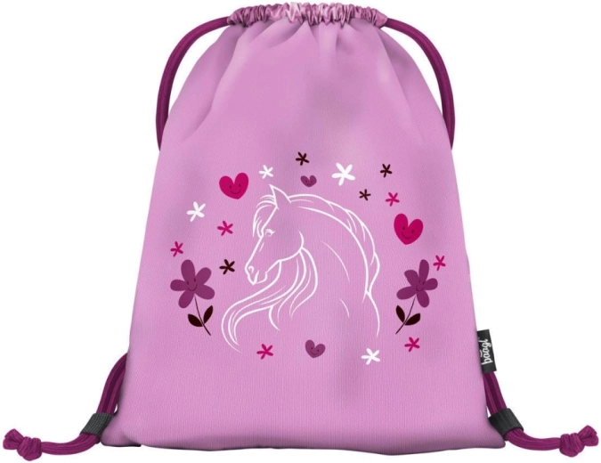 Zakje voor gymschoenen met paardenmotief