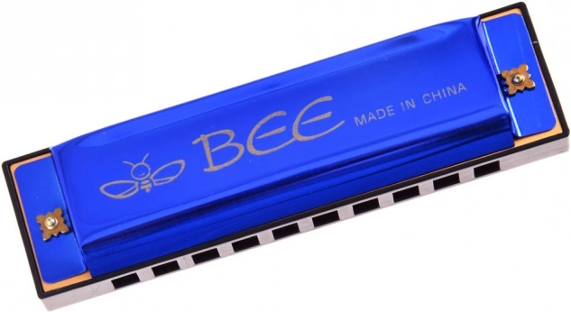 Metalen kindermondharmonica Bee