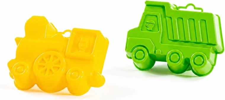 Zandvormpje in de vorm van een treintje of vrachtwagen - 1 stuk