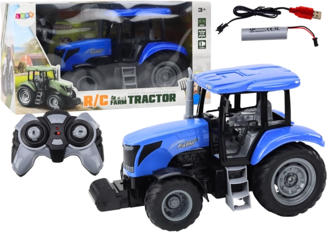 RC-tractor 2,4G met afstandsbediening en geluiden – blauw