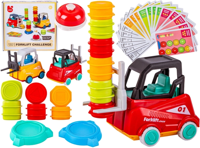 Spel met vorkheftrucks – bouw een toren