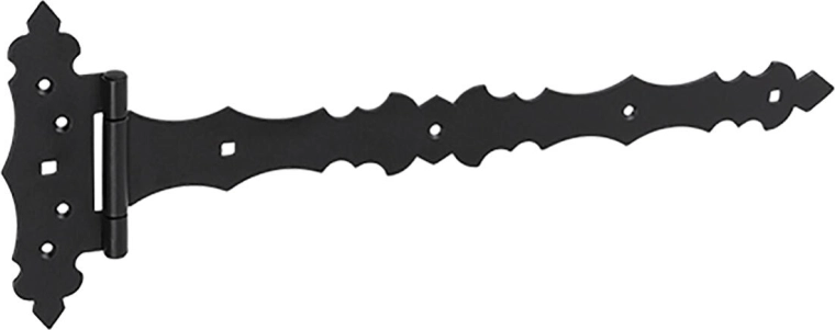 Decoratieve deurscharnier 400 × 30 × 170 × 2,5 mm, zwart