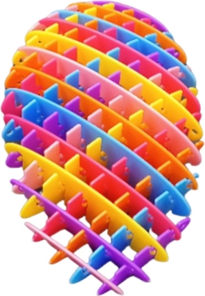 Regenboog antistress elastisch sensorisch speelgoed 10 cm