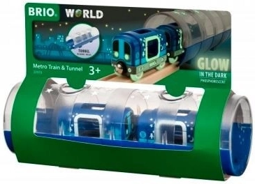 Glow-in-the-dark metroset met tunnel