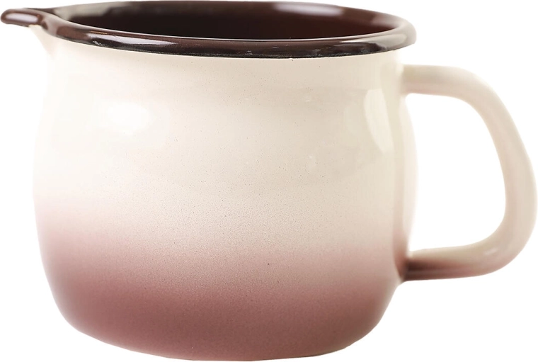 Geglazuurde mok met schenktuit 0,8 l Cappuccino, diameter 10 cm