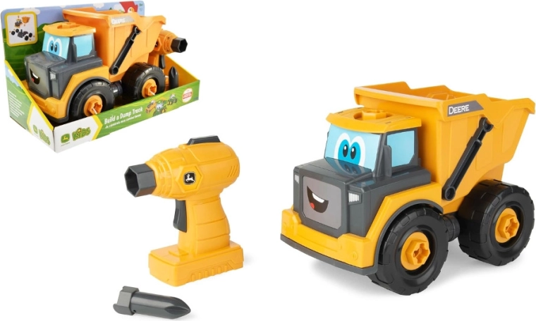 Tomy JOHN DEERE bouwkieper met boormachine Build-A-Buddy