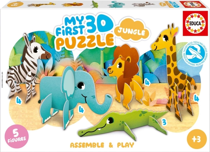 Educa Mijn eerste 3D-puzzel Jungle 5-in-1