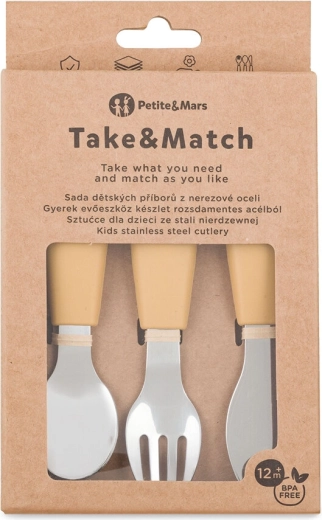 Petite&Mars set kinderbestek Take&Match Intense Ochre 12m+